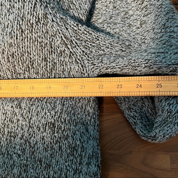 Cascade Blues Long Line Long Sleeved Blue & Black Open Knit Cardigan M - Picture 10 of 12